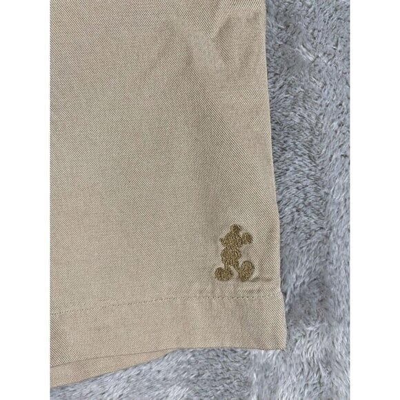 Men's Authentic Original Disney Parks Beige/Khaki Shorts - Size: 36 Mickey Logo - Picture 2 of 15